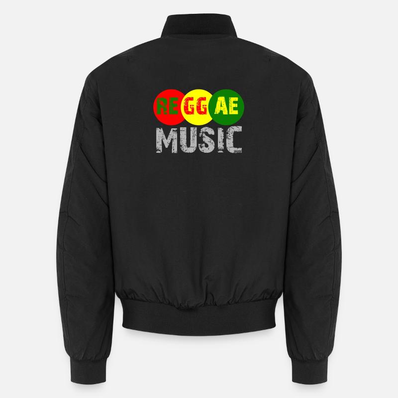 Reggae Musik Farbkreis Logo - Unisex Bomberjacke - Schwarz
