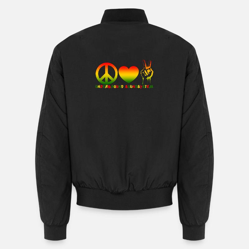 Peace Love Klangsystem - Unisex Bomberjacke - Schwarz