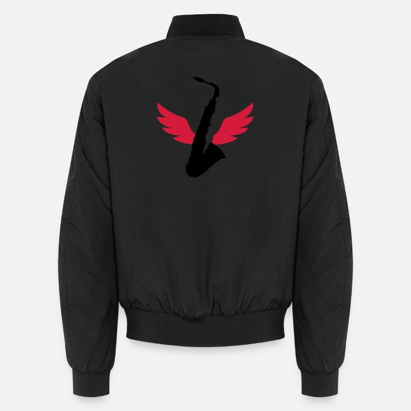Saxophone / Saxophon - Bomber unisexe - noir