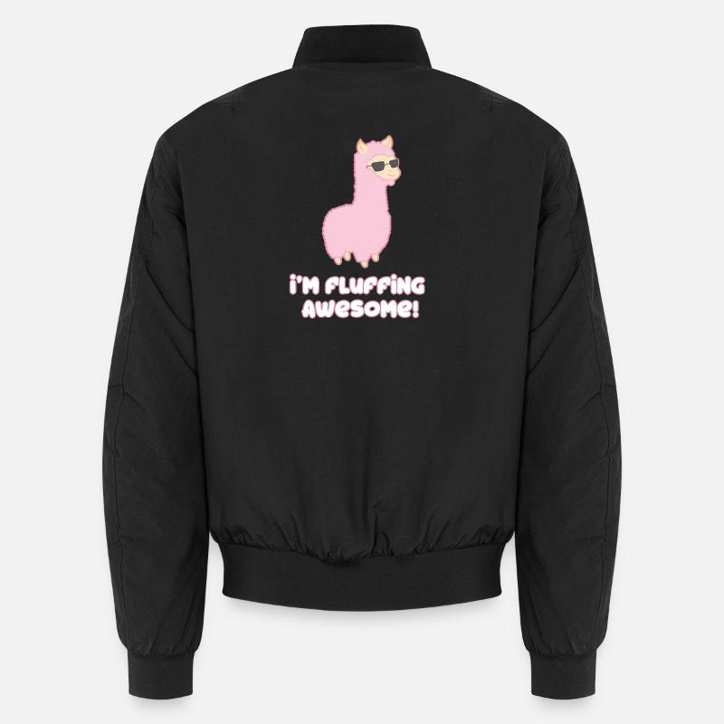 Cooles Lama - Unisex Bomberjacke - Schwarz