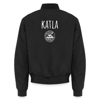 Katla Souvenir Volcano - Unisex Bomber Jacket - black - Back - AI Model Male 185 light (185cm)