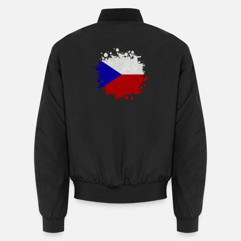 Tschechien Klecks / Geschenk Prag Flagge Unisex Bomberjacke