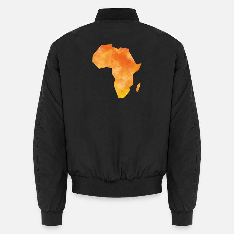Map Africa - Unisex Bomber Jacket - black