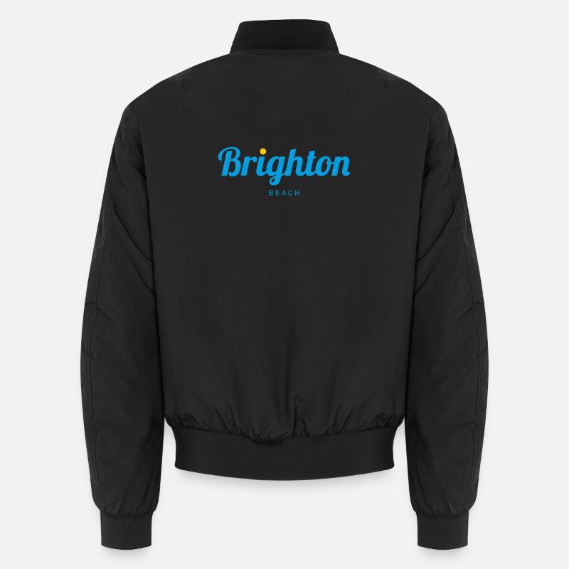 BRIGHTON, England - Unisex Bomber Jacket - black