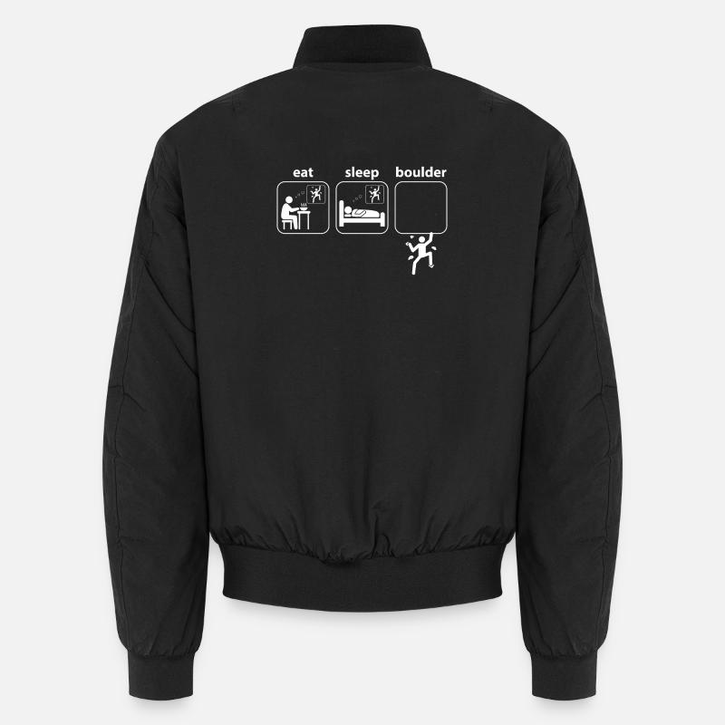 Boulder Eat Sleep Citation Escalade Alpinisme Bomber unisexe