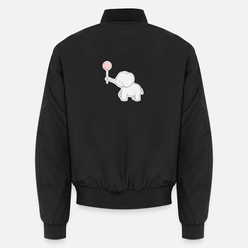 Elefant - Unisex Bomberjacke - Schwarz