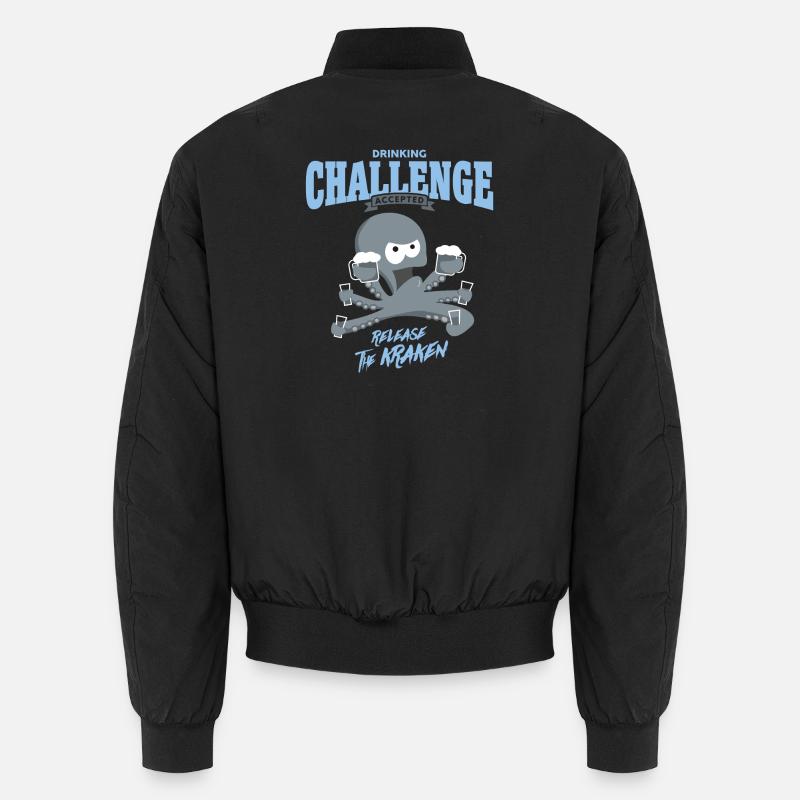 drinking challenge accepted - release the kraken - Unisex Bomberjacke - Schwarz