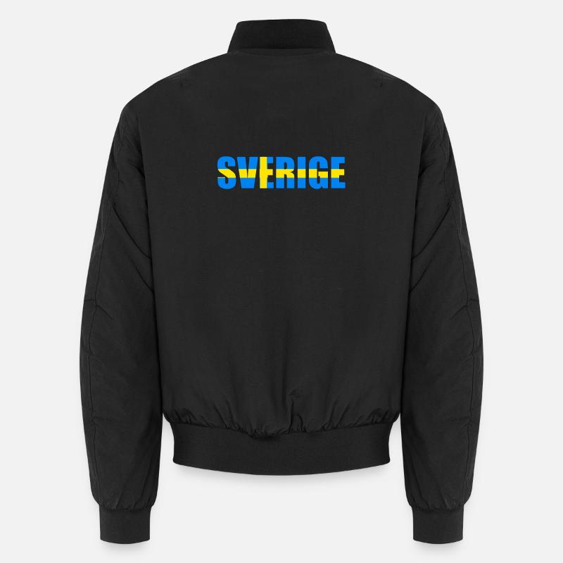 Schweden Flaggenbuchstaben Unisex Bomberjacke