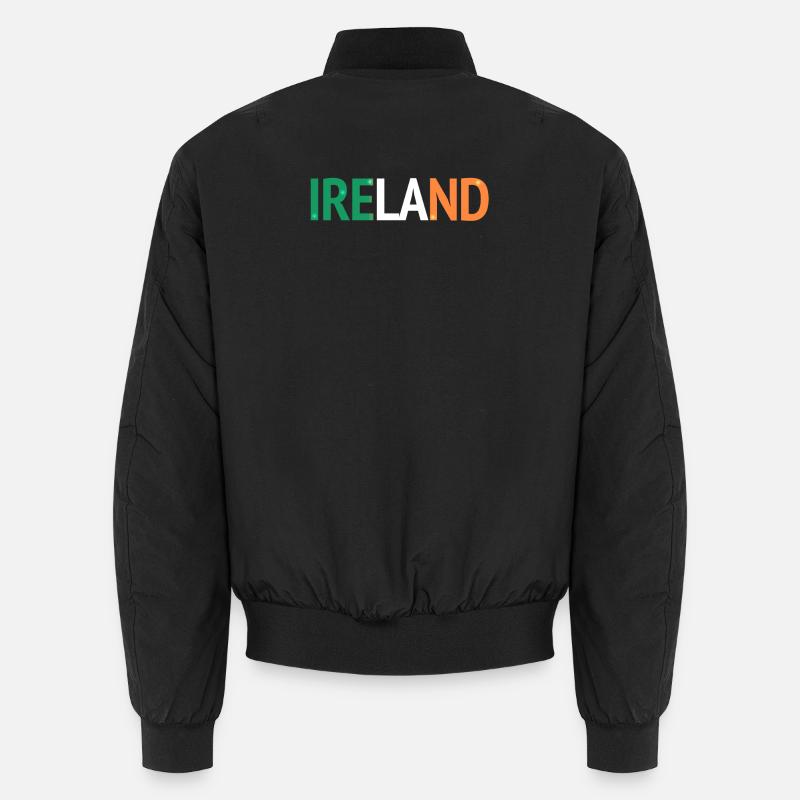 Conception IRELAND avec drapeau irlandais - Bomber unisexe - noir