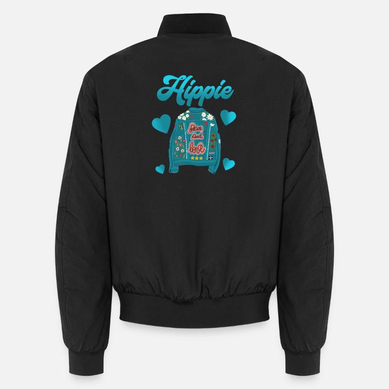 Hippie - Bomber unisexe - noir