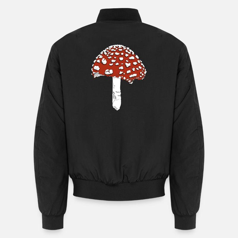 Toadstool toadstool amanita - Unisex Bomber Jacket - black