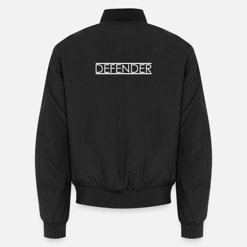 Defender Line lettering - Unisex Bomber Jacket - black