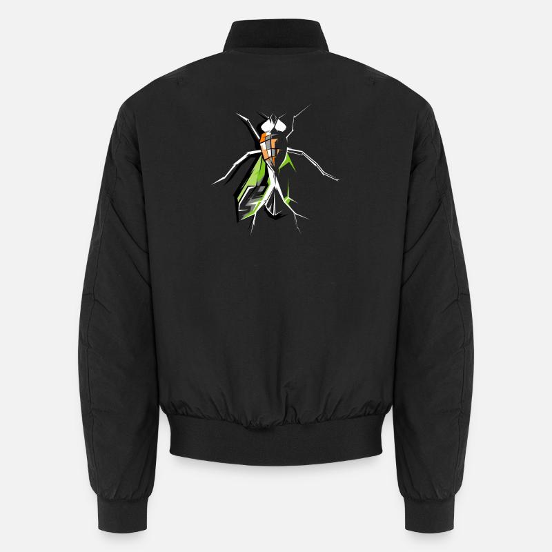 fliege insekten insects fly fliegen symbol vector Unisex Bomberjacke