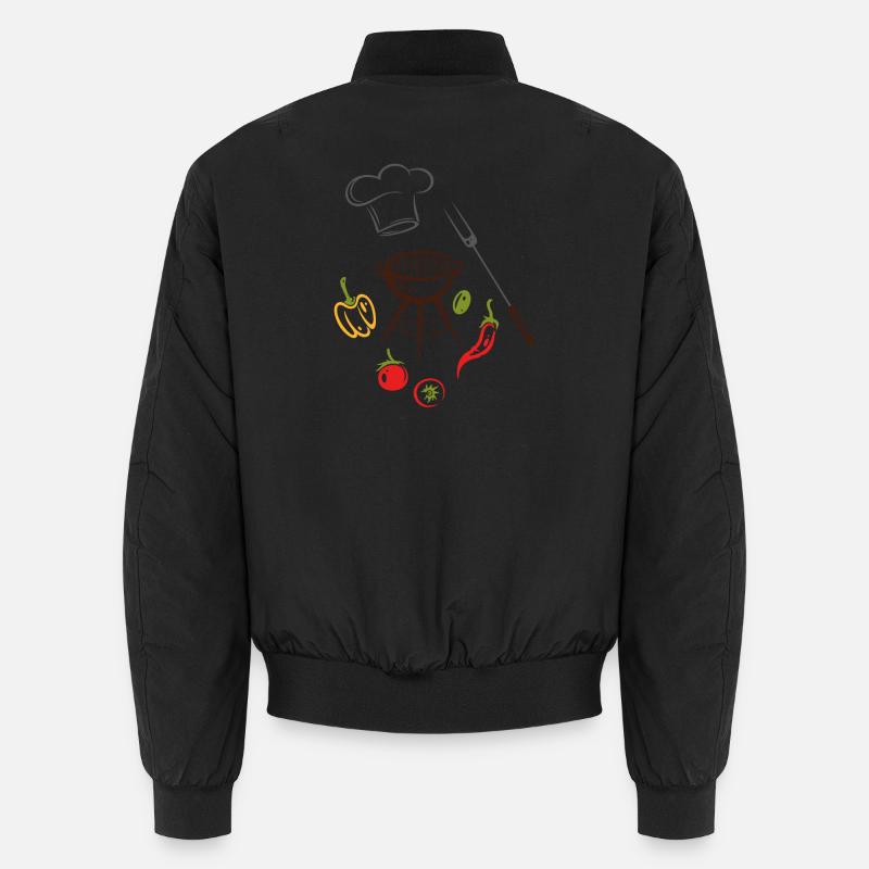 Grill Master Grill Grill Chef's Hat - Unisex Bomber Jacket - black