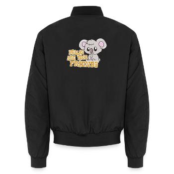 Koala - Unisex Bomberjacke - Schwarz - Hinten - AI Model Male 185 light (185cm)