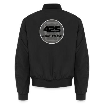 Vier Takt 250cc Badge Motiv - Unisex Bomberjacke - Schwarz - Hinten - AI Model Male 185 light (185cm)