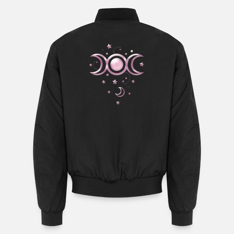 Moon Phases Wicca - Unisex Bomber Jacket - black
