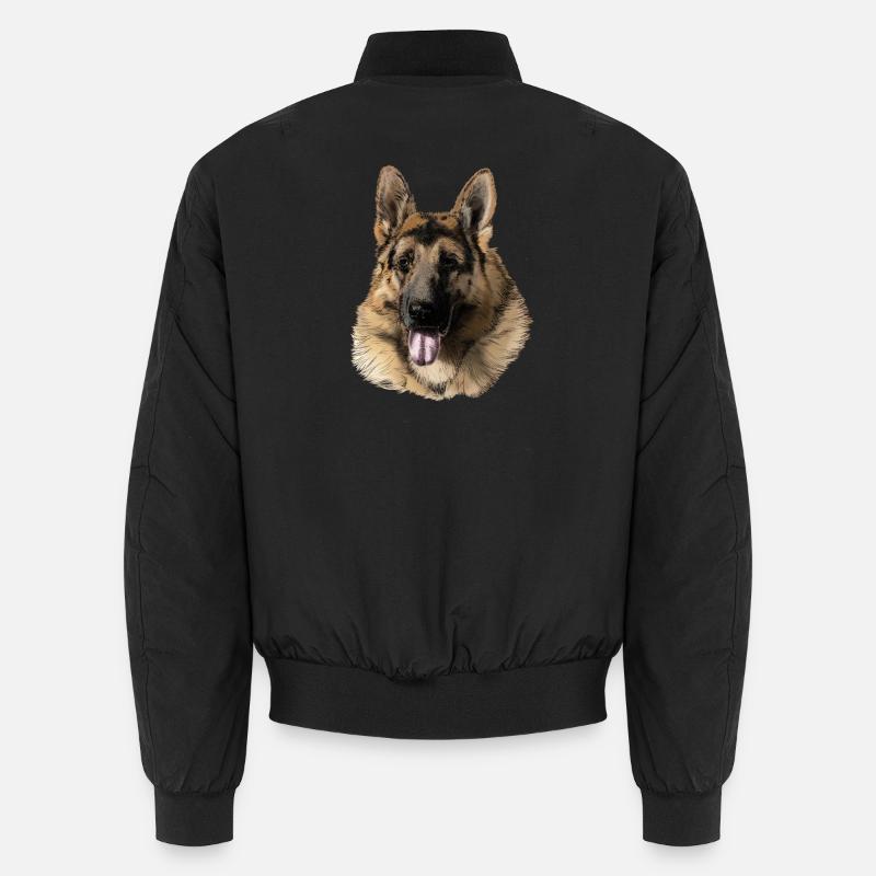 German shepherd - Unisex Bomber Jacket - black