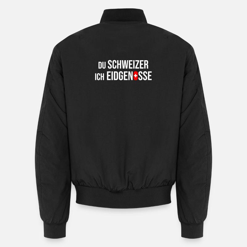 Schweizer Stolz Cross Typo Unisex Bomberjacke