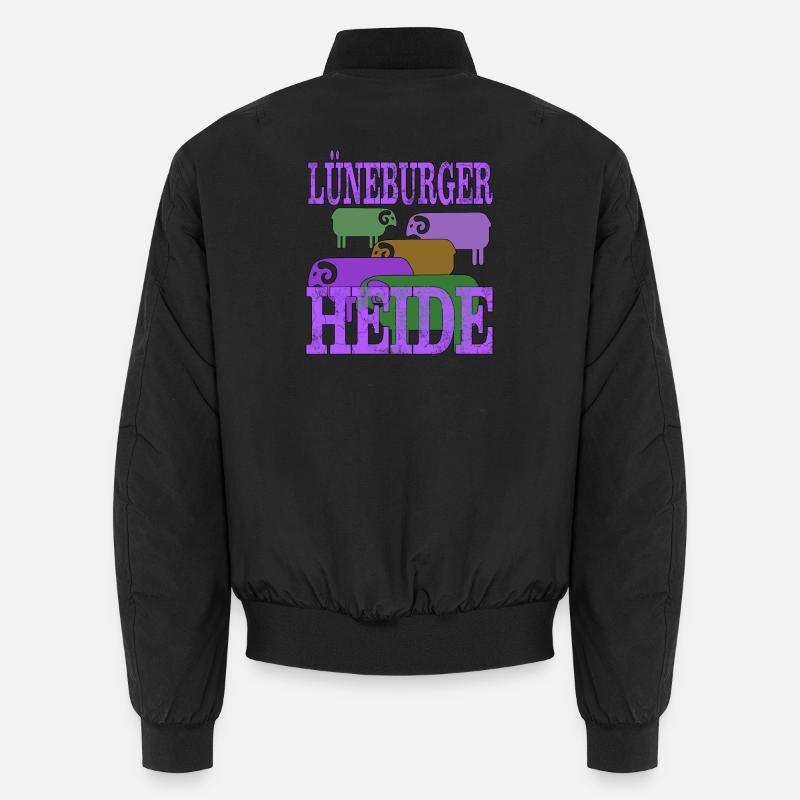 Lüneburger Heide Motiv - Unisex Bomberjacke - Schwarz