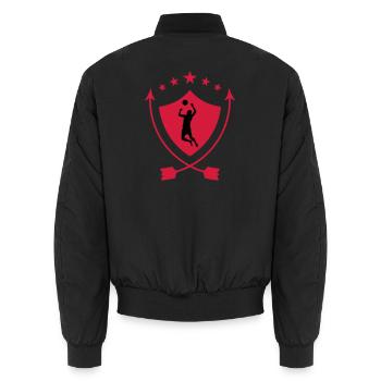 Volleyball - Volley Ball - Sport - Sportsman - Bomber unisexe - noir - Dos - AI Model Male 185 light (185cm)