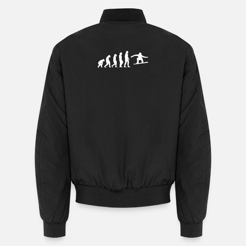 Snowboard evolution gift - Unisex Bomber Jacket - black