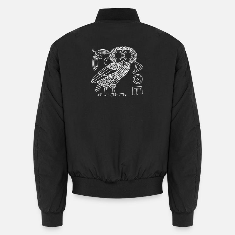 Chouette d'Athéna [Contour blanc + tout] Bomber unisexe