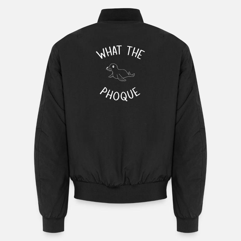 Whimsical Seal Illustration Tee Unisex Bomber Jacket