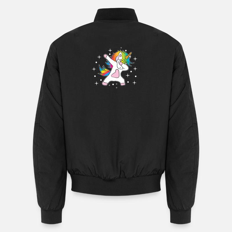 Einhorn Dab Regenbogen Unisex Bomberjacke