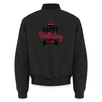 Happy birthday to me! - Bomber unisexe - noir - Dos - AI Model Male 185 light (185cm)