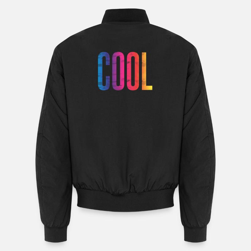 COOL Gradient Wood Text Unisex Bomber Jacket