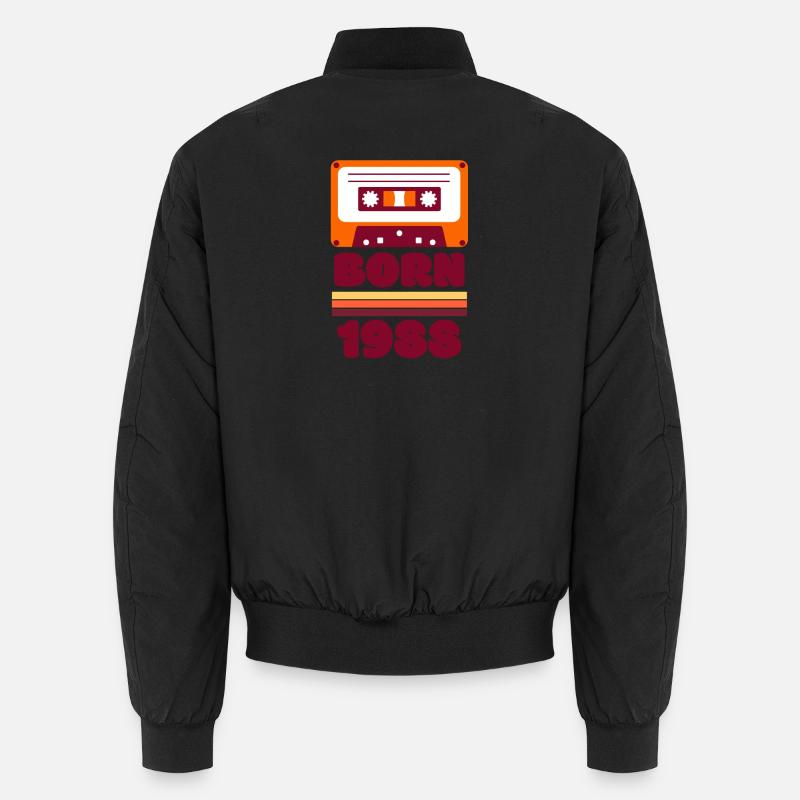 Né en 1988, T-shirt Retro Cassette Tri-blend - Bomber unisexe - noir