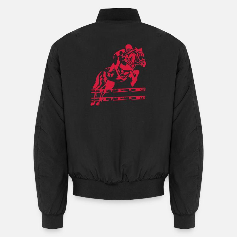 Reiten Reiter Springen Unisex Bomberjacke