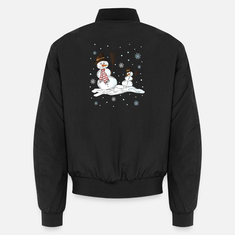 Snowmen, winter, snowflakes Unisex Bomber Jacket