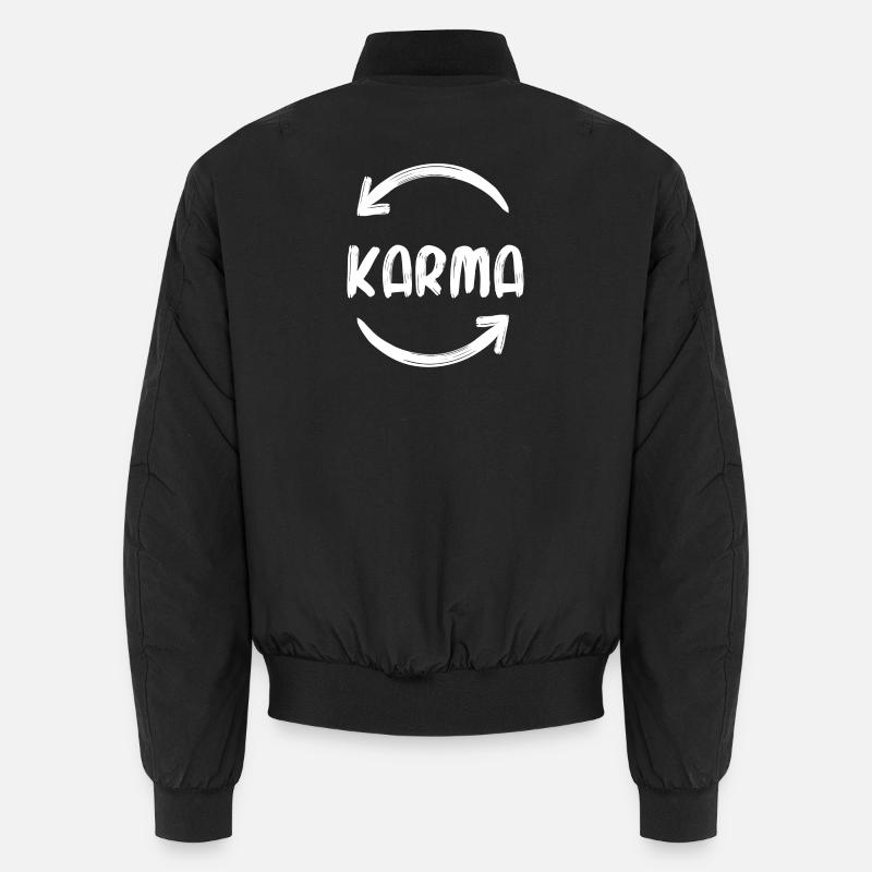 Karma Bouddhisme Hindouisme Namaste Dire drôle - Bomber unisexe - noir