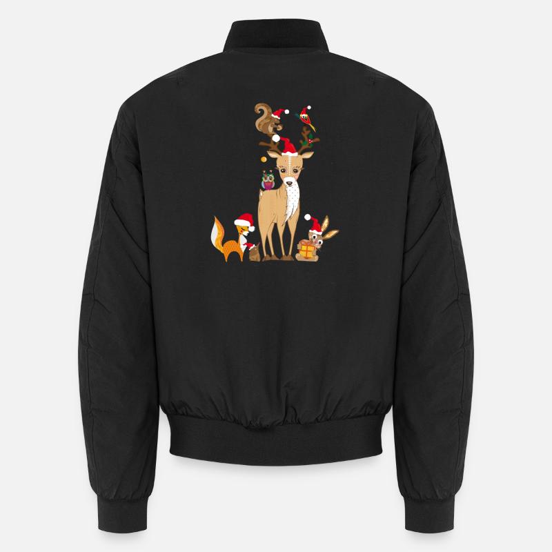 Noël rencontre d’animaux de la forêt mignons Bomber unisexe