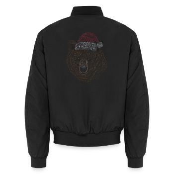 Ours de Noël, ours - Bomber unisexe - noir - Dos - AI Model Male 185 light (185cm)