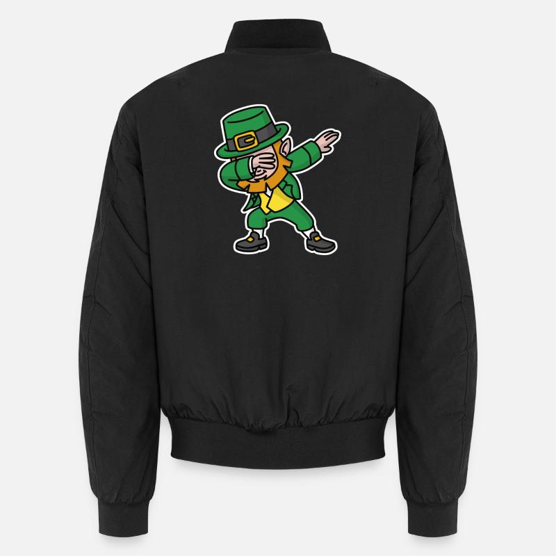 Dab dabbing leprechaun St. Patrick's day Bomber unisexe