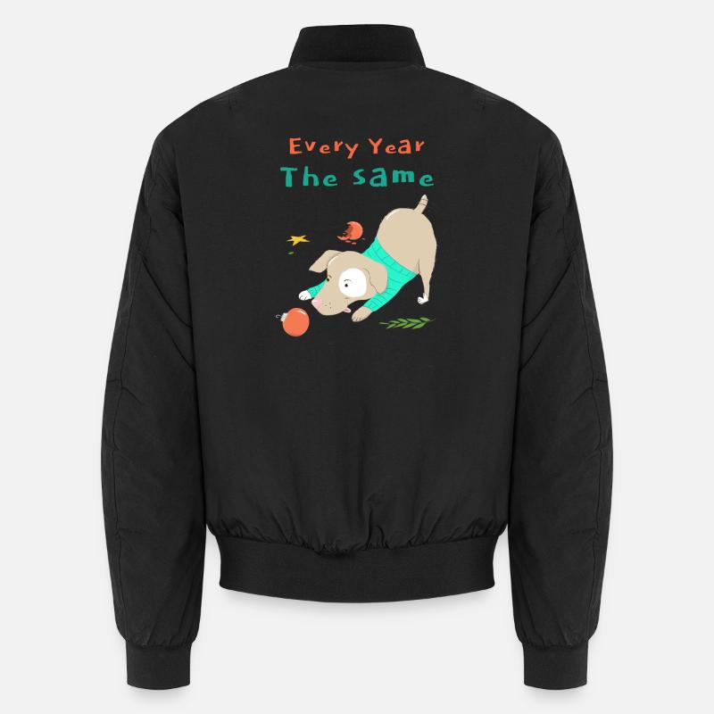 Every Year The Same Funny Christmas Dog Unisex Bomber Jacket