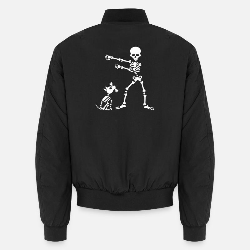 Flossing floss like a boss skeleton dog dance Unisex Bomber Jacket