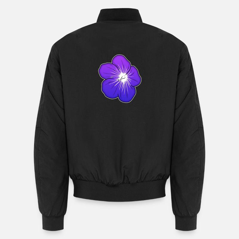 Illustration de fleur violette avec centre lumineux Bomber unisexe