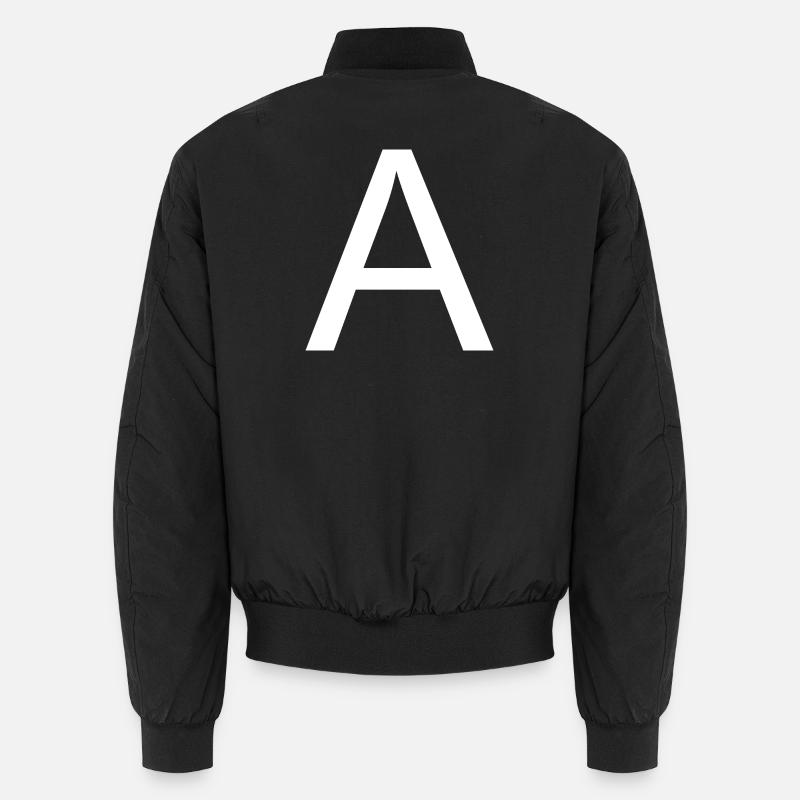 Letter a - Unisex Bomber Jacket - black