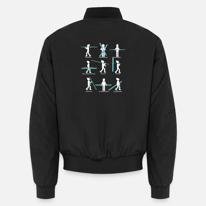 9 Typen der Skifahrer Unisex Bomberjacke