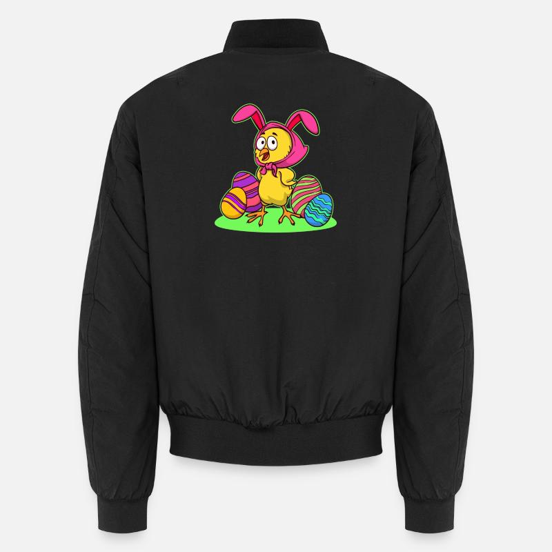 Pâques poussin poussin pâques joyeuses pâques oeufs Bomber unisexe