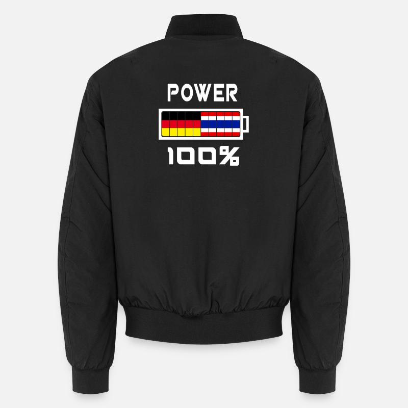 Germany and Thailand Power 100% - Unisex Bomber Jacket - black