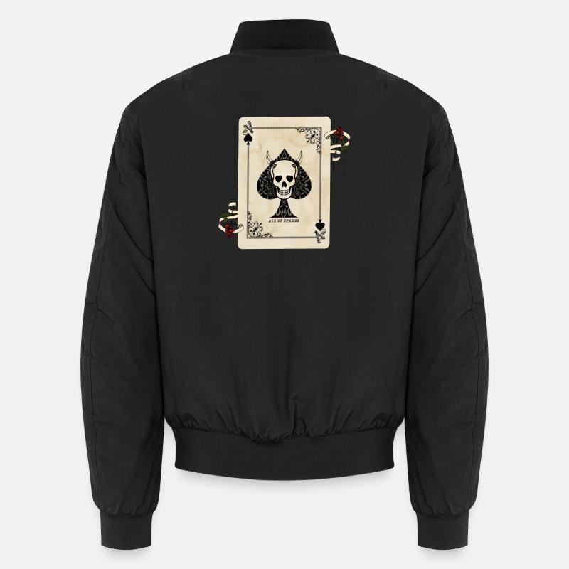 Todeskarte / Pik-Ass - Unisex Bomberjacke - Schwarz