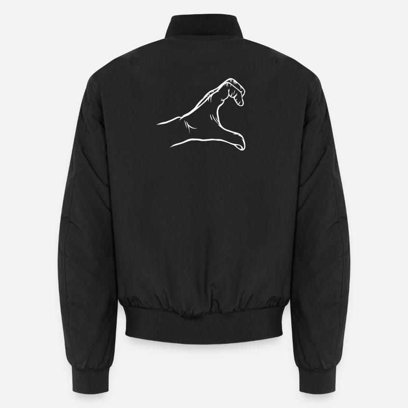 Love hands partner design - Unisex Bomber Jacket - black