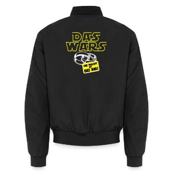 Junggesellenabschied , Das wars bei Ihr ...(25) - Unisex Bomberjacke - Schwarz - Hinten - AI Model Male 185 light (185cm)