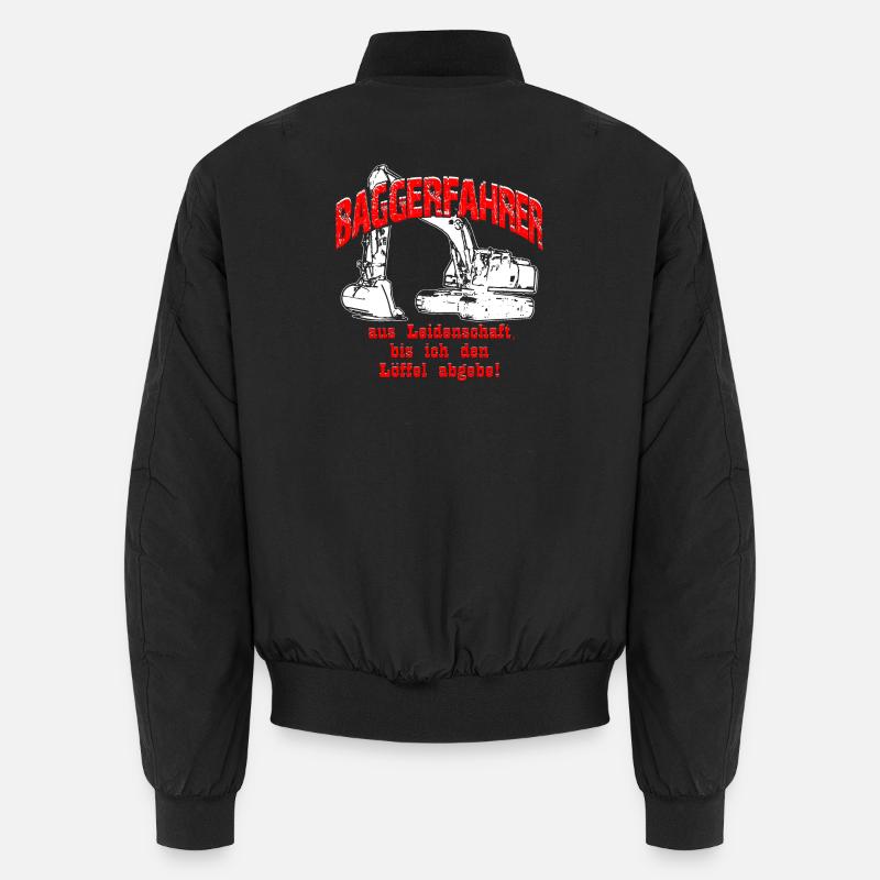 Baggerfahrer Leidenschaft Bagger - Unisex Bomberjacke - Schwarz