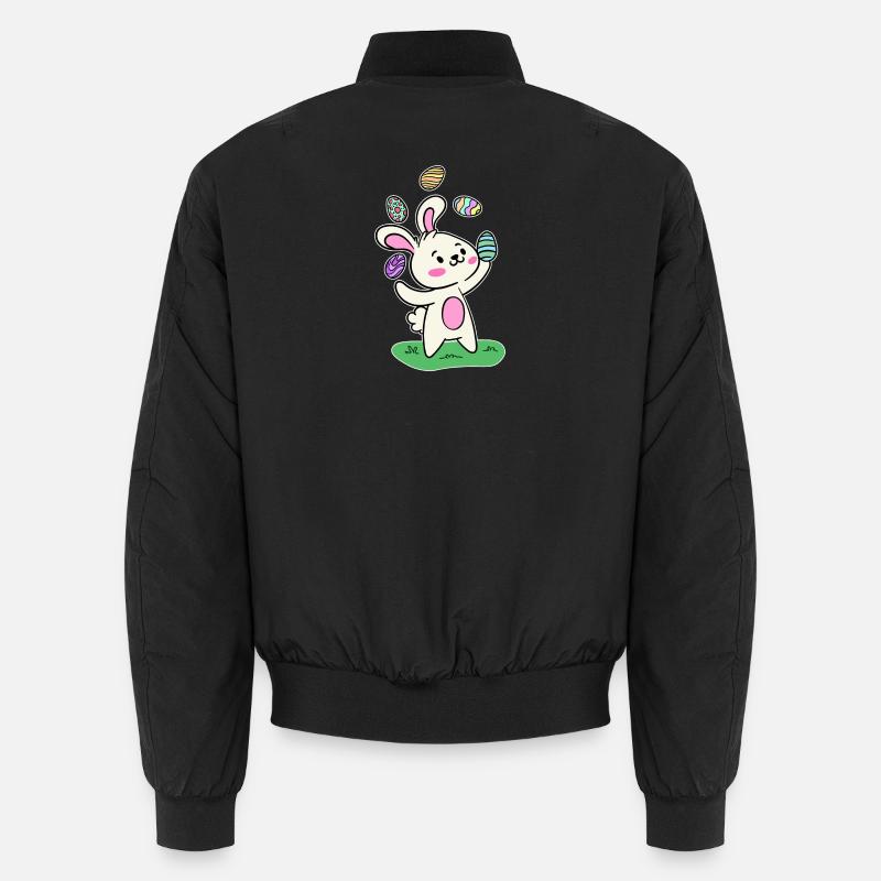 Lapin de Pâques Lapin de Pâques Oeufs de Pâques Joyeuses Pâques Bomber unisexe
